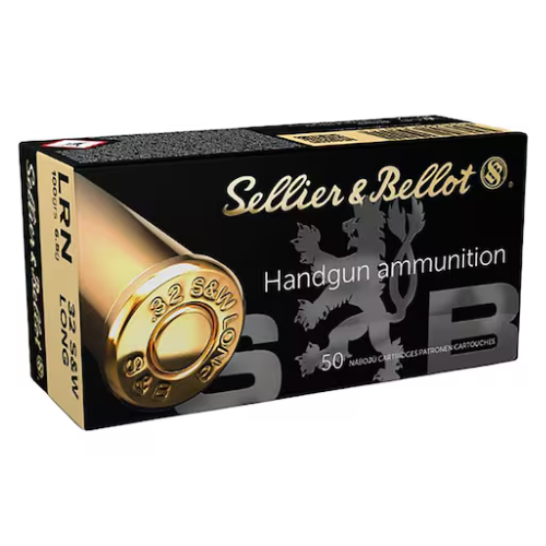 Sellier Bellot .32 Smith Wesson Long Ammunition 100g LFN (50). 678