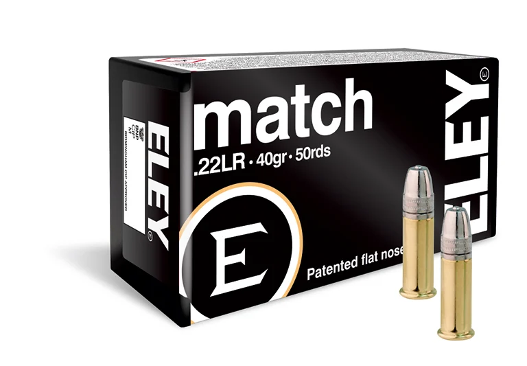 Eley 22lr Match Ammunition 40gr flat nose (1045fps) Local pick-up only