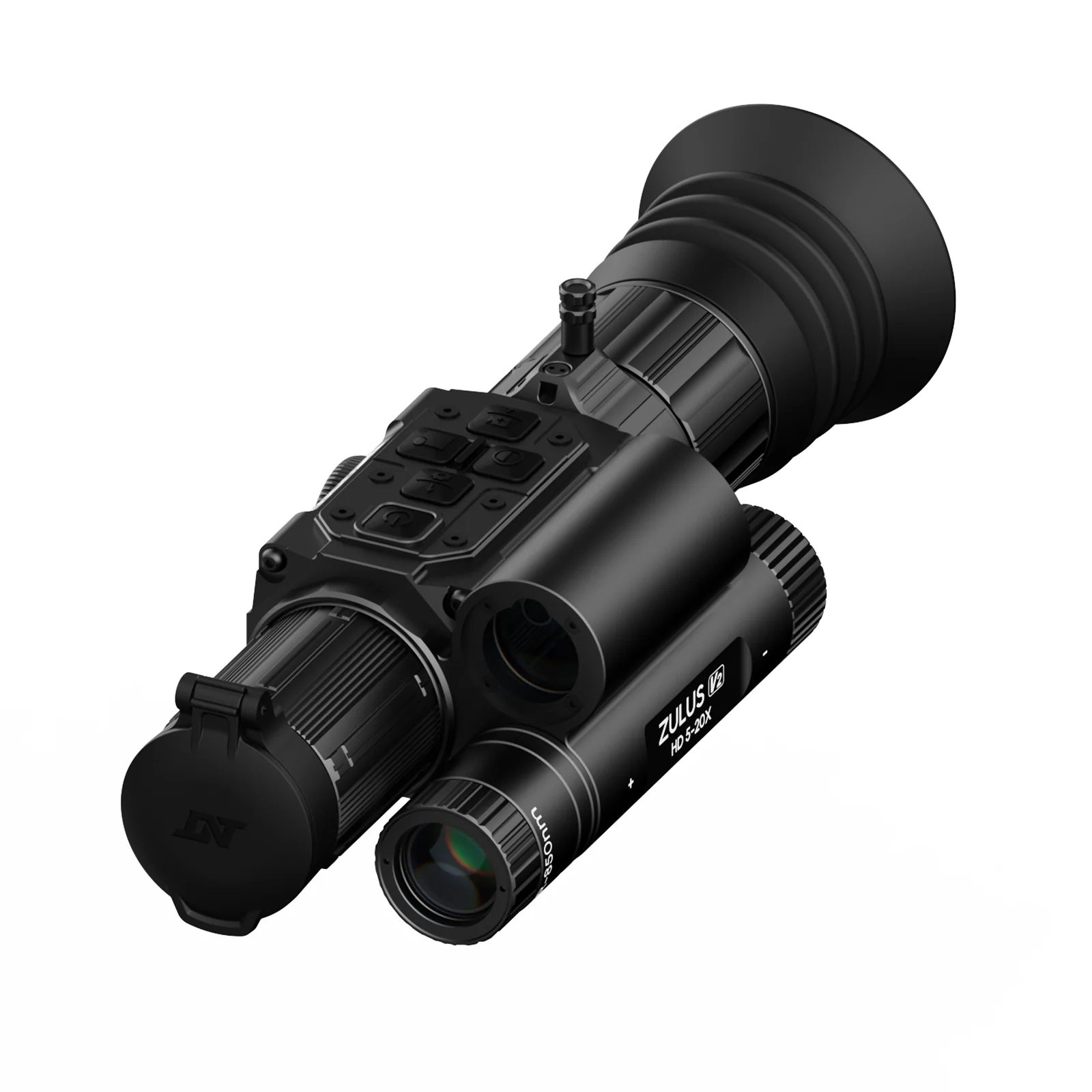 DNT ZULUS HD V2 5-20X Digital Night Vision Scope With Laser Rangefinder and Ballistic Calculator 2 x 21700 lithium batteries and charger included