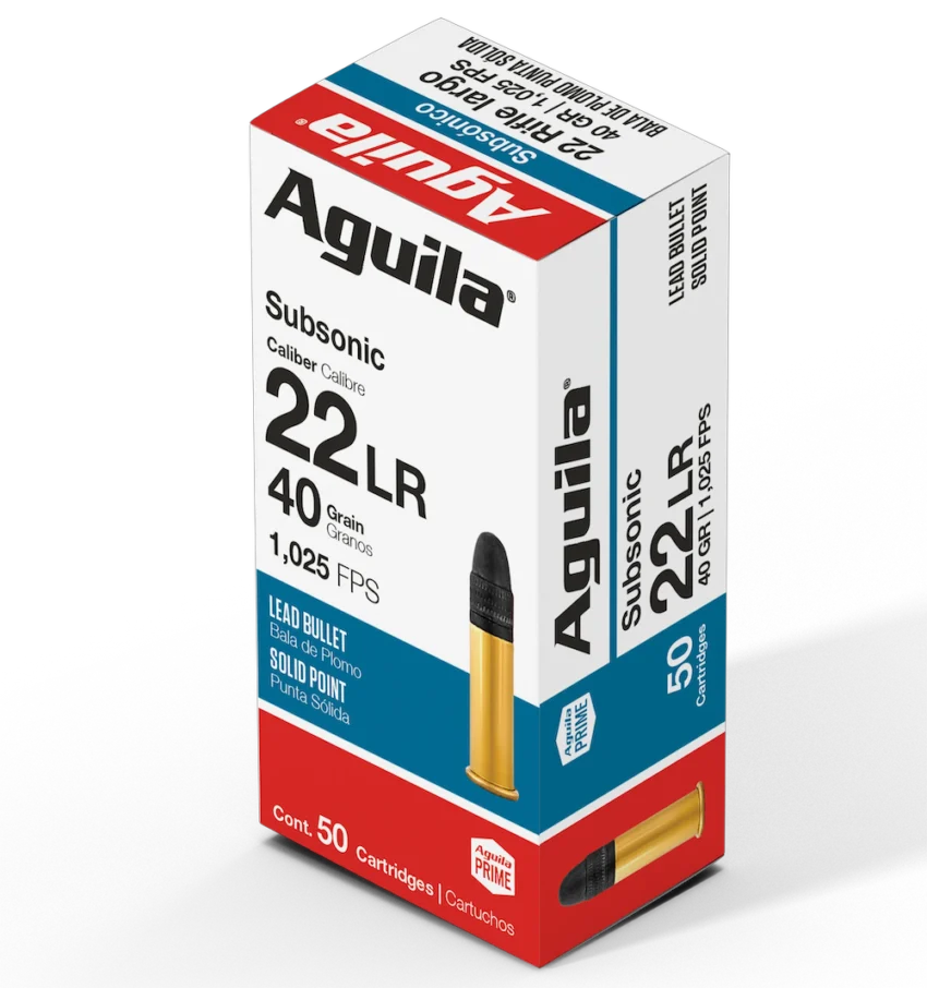 Aguila .22LR Subsonic Ammunition 1025fps (50)
