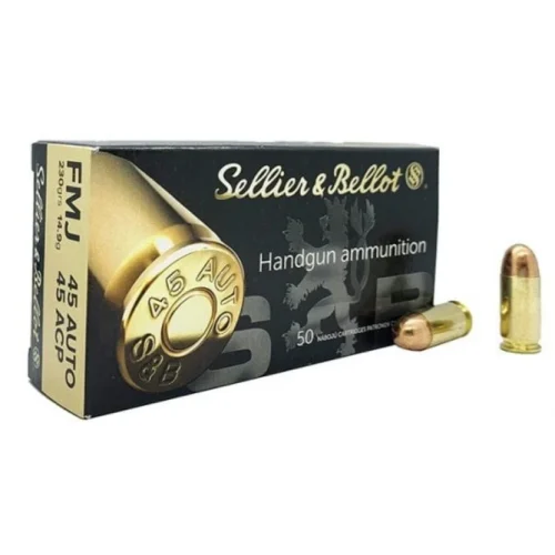 Sellier & Bellot .45ACP 230gr FMJ ammunition (50) Local pick-up only