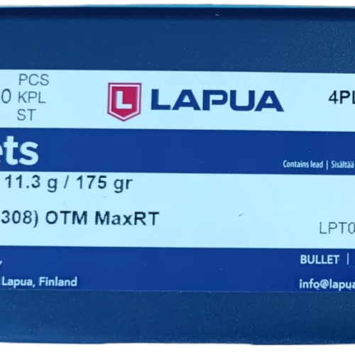 Lapua Bullets .308 175gr Max Range Target BC : 0.581  (100)