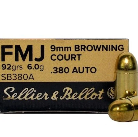 Sellier & Bellot Ammunition 9mm Browning/Short 92gr (50)   Local Pick-up Only