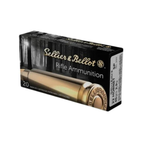 Sellier & Bellot .22 Hornet 45gr ammunition SP (20) Local Pick-up only