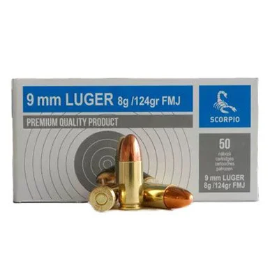 STV 9mmP 124gr FMJ ammunition (Box of 50) (LOCAL PICKUP ONLY)
